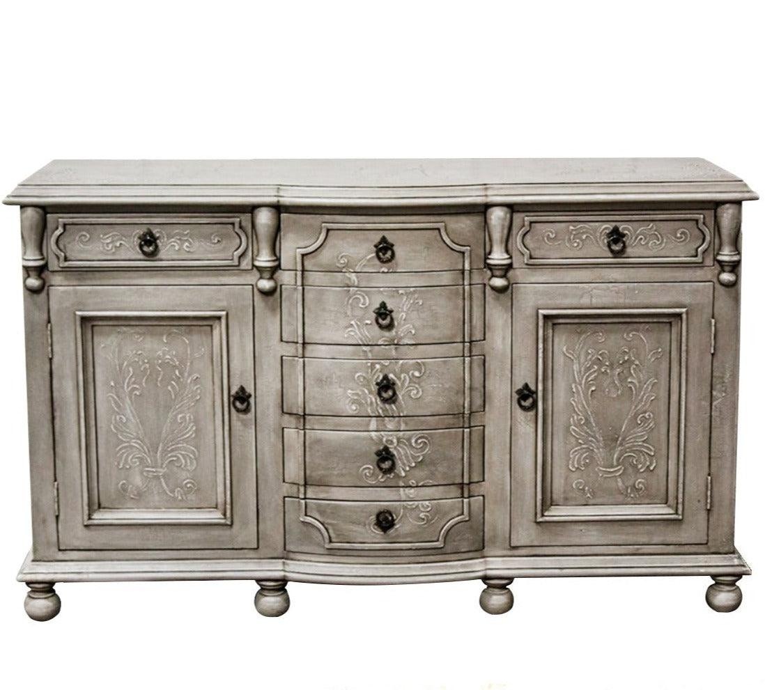 Farmhouse Style Painted Sideboard, Rustic Scandinavian Buffet  Cabinet,charming Distressed Gray Credenza,shabby Chic Sideboard,buffet  Cabinet -  Israel