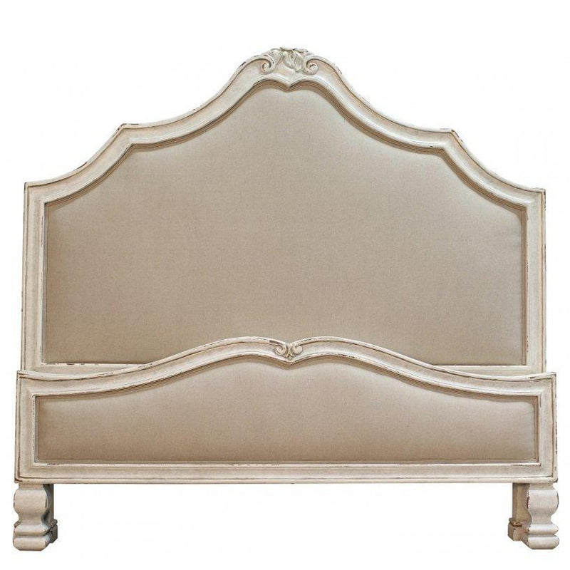 French Shabby Chic Upholstered Bed