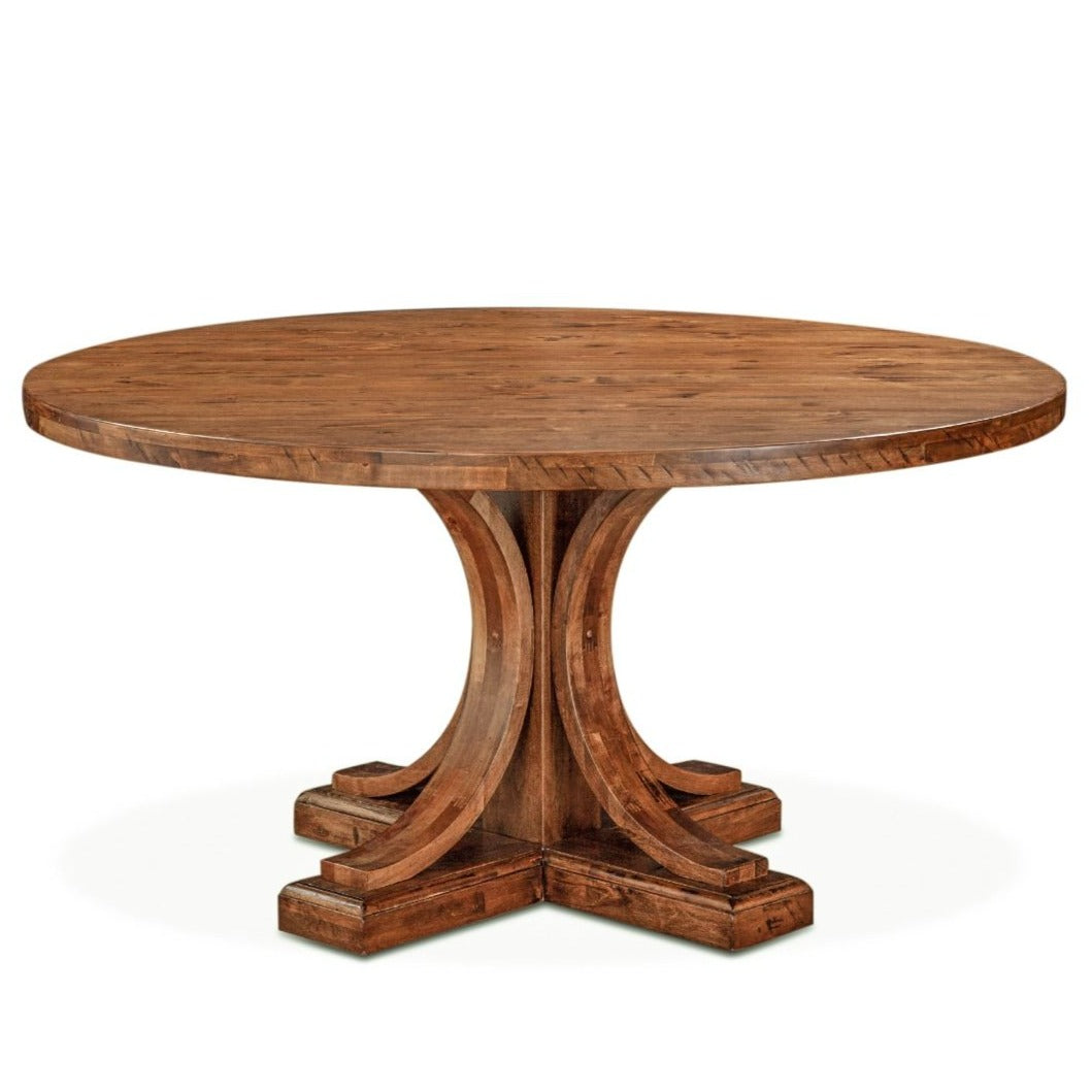 Rustic Wooden Round Dining Table