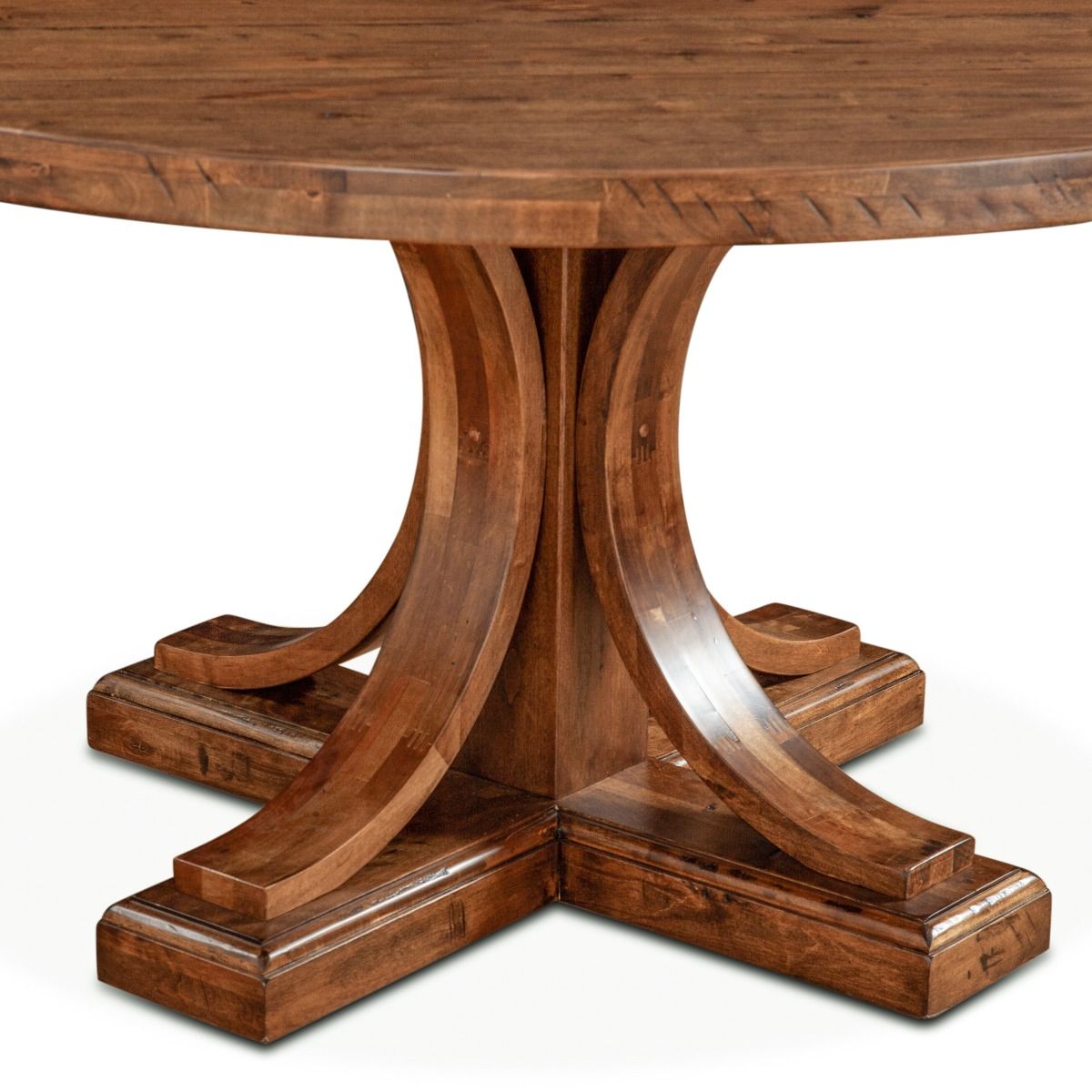 Rustic Wooden Round Dining Table