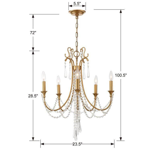 Golden Crystal Collier Chandelier