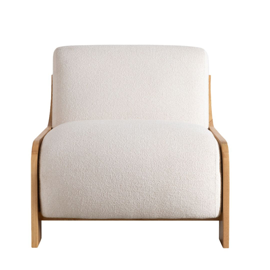 Serenity Wood Frame Armless Chair