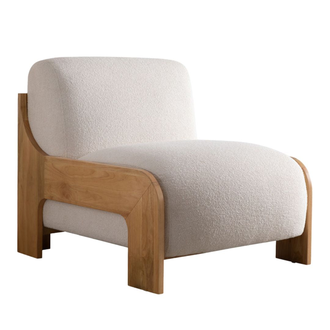 Serenity Wood Frame Armless Chair