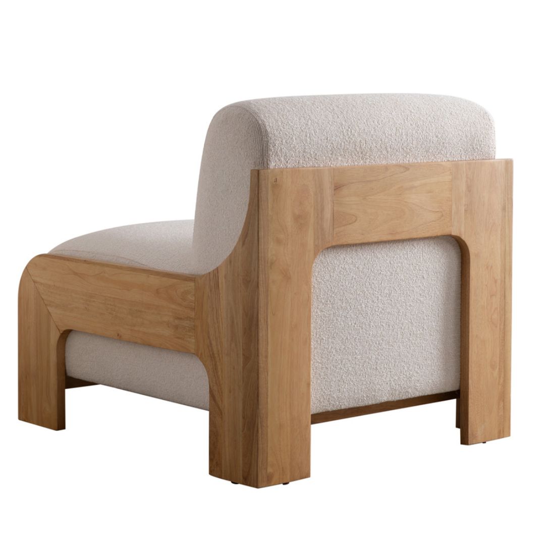 Serenity Wood Frame Armless Chair