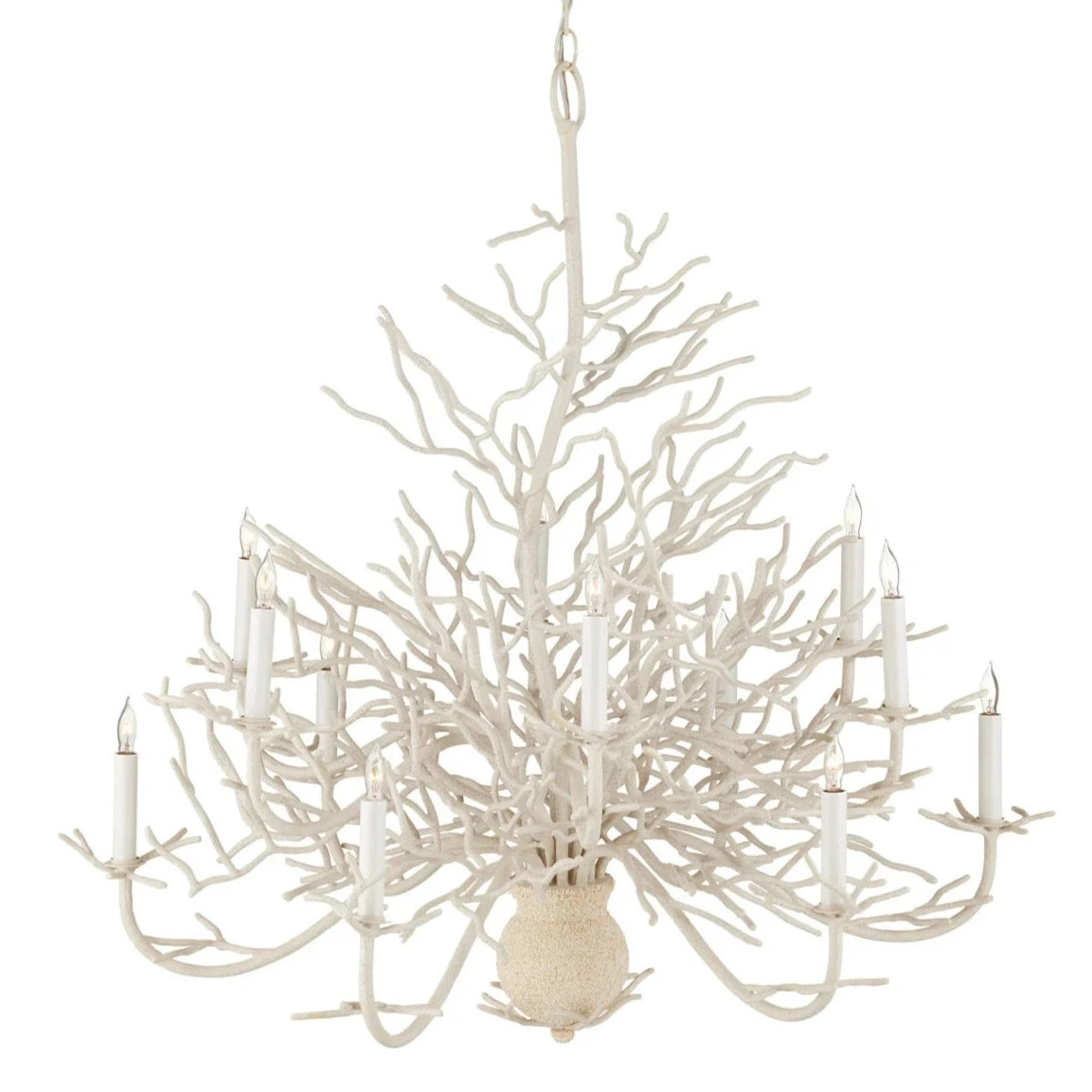 Large White Coral Chandelier