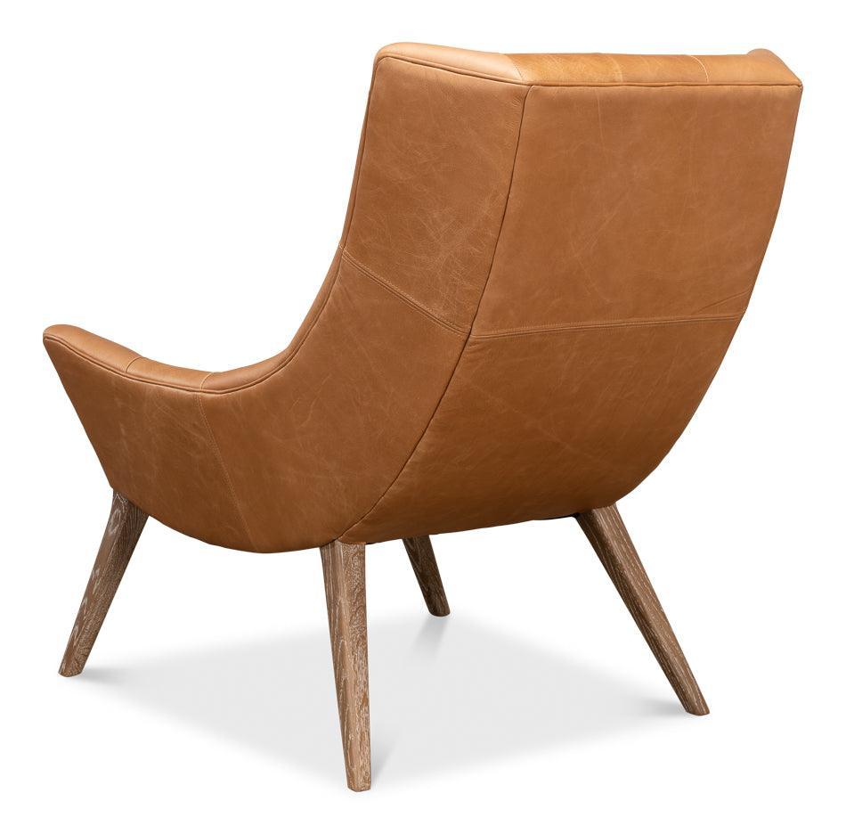 Leather slouch chair sale