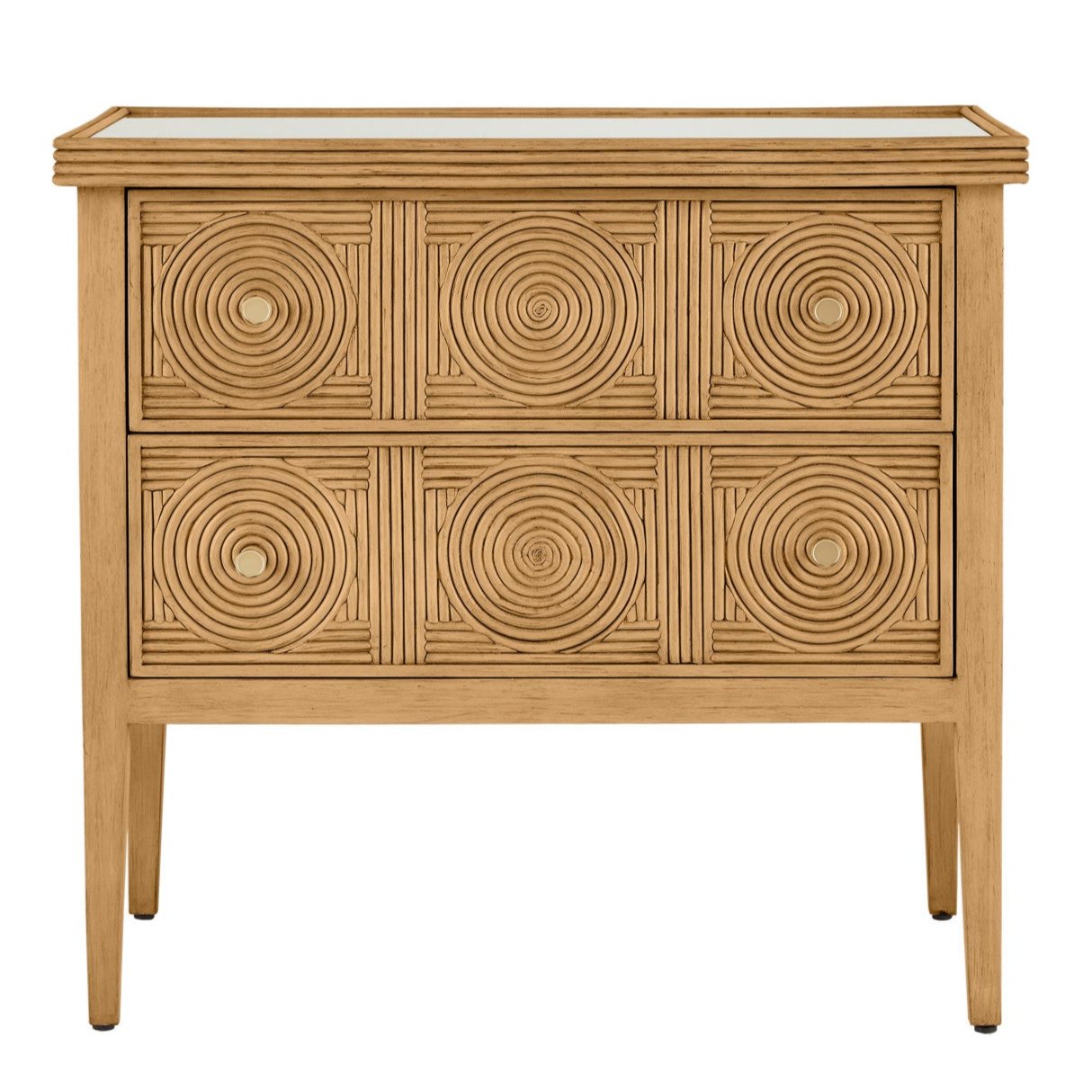 Rattan Pattern 2-Drawer Chest