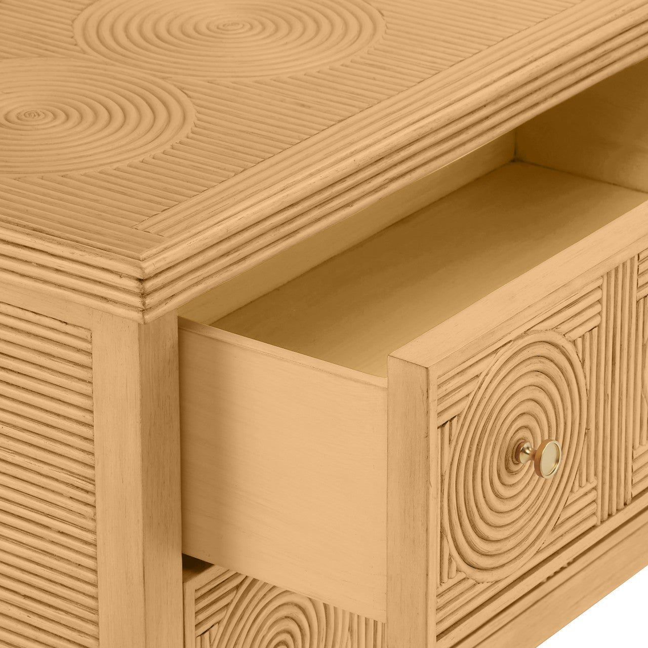 Rattan Pattern 2-Drawer Chest