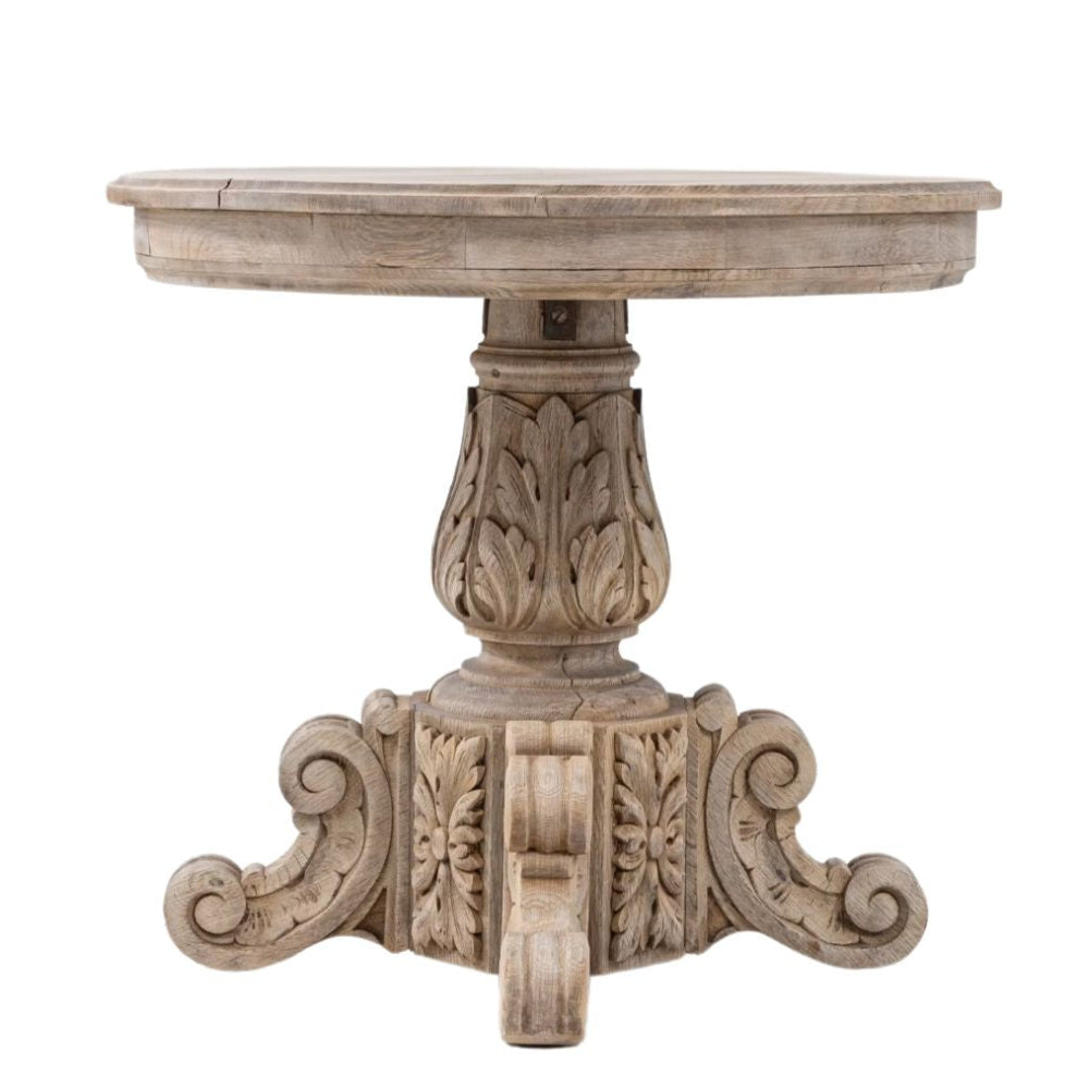 Laurent Ornately Carved Accent Table, Circa 1900