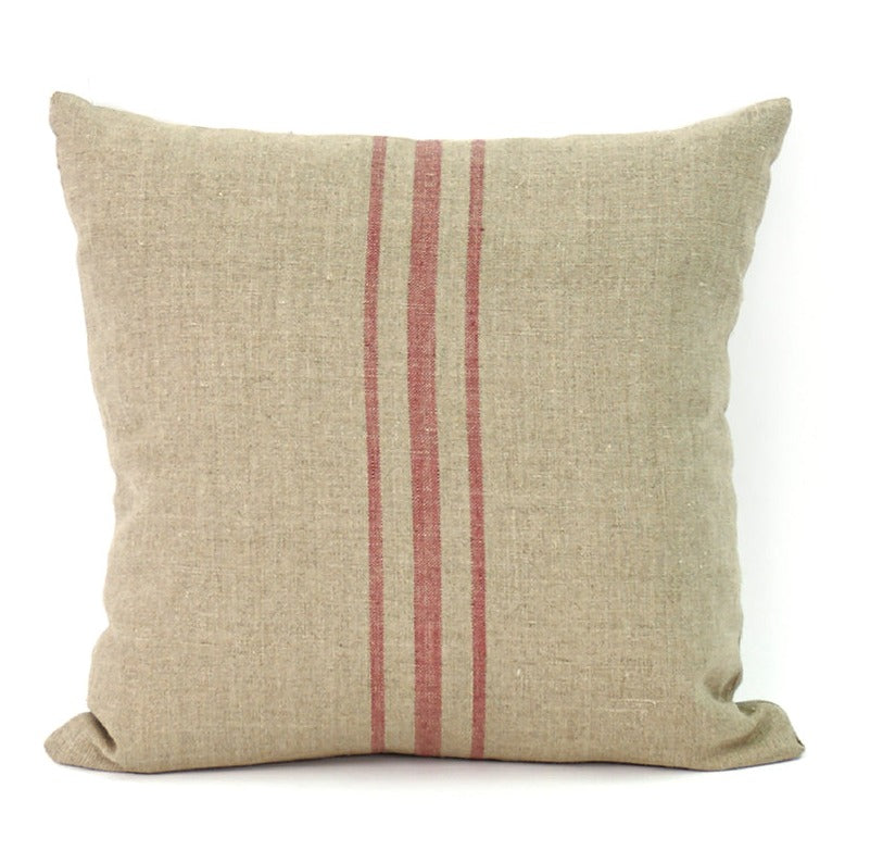 Red Striped Avignon Pillow
