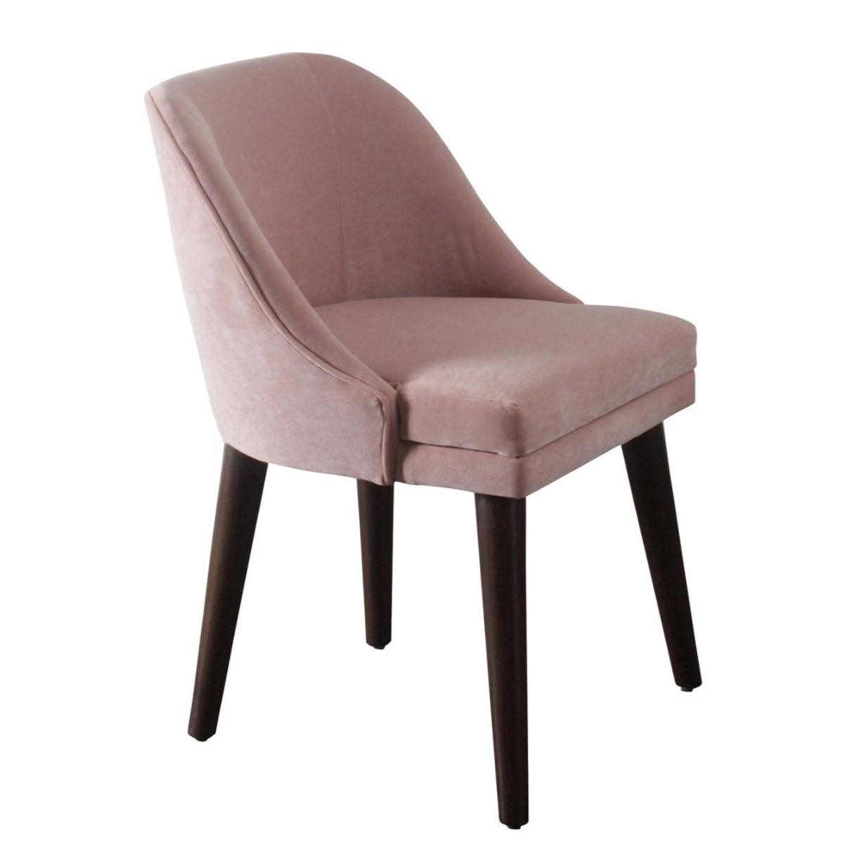 Pink Mod Velvet Dining Chair