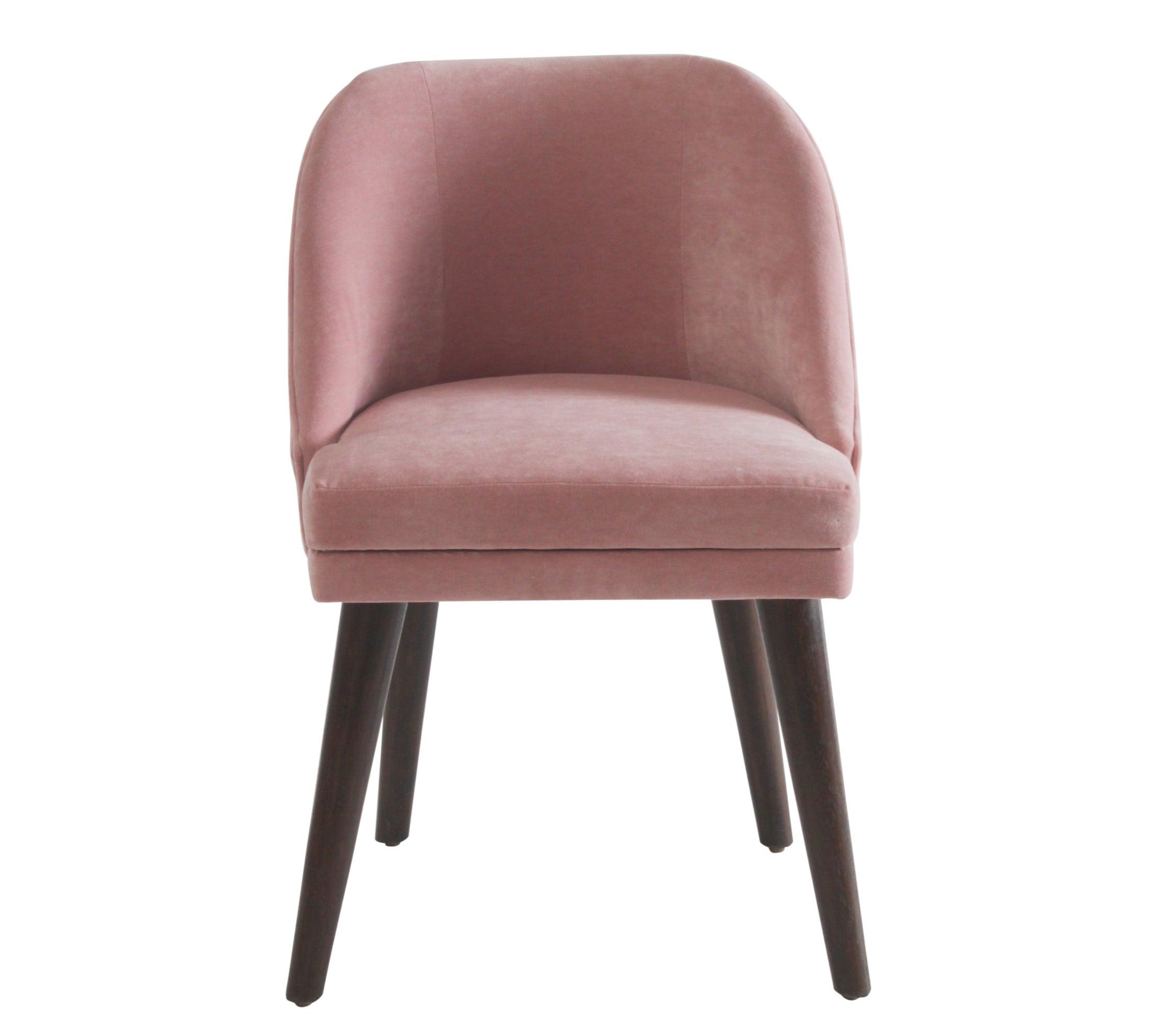 Pink Mod Velvet Dining Chair