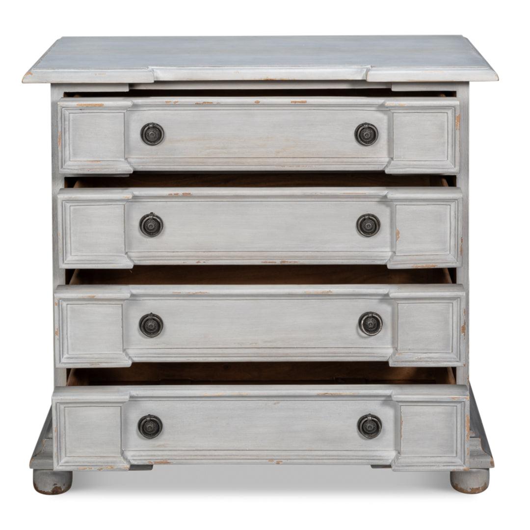 4-Drawer Antique Grey Chest