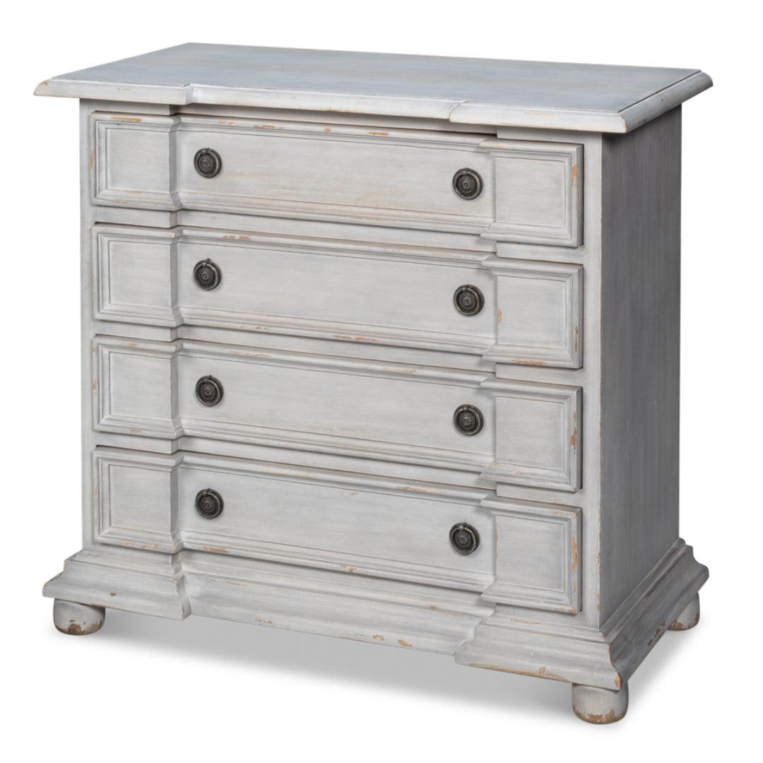 4-Drawer Antique Grey Chest