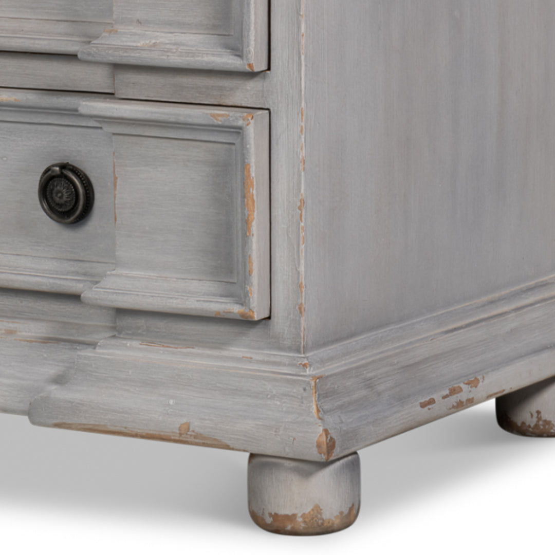 4-Drawer Antique Grey Chest