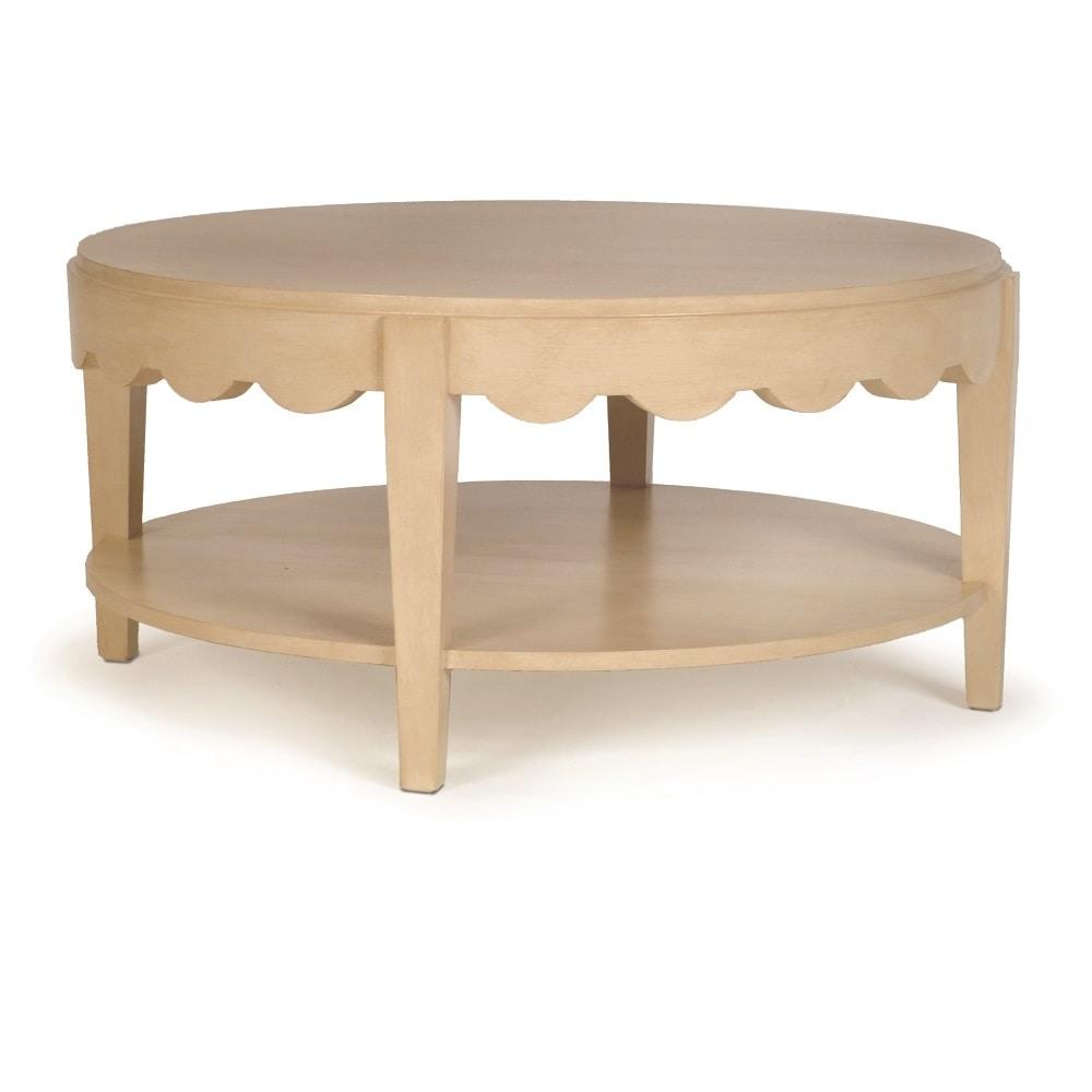 Liza Scalloped Wood Coffee Table