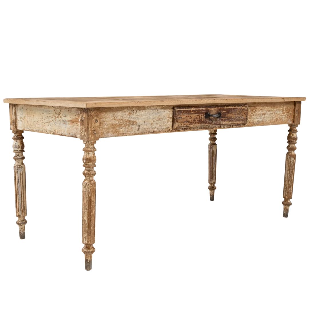 French Rustic Farmhouse Dining Table, Circa 1850