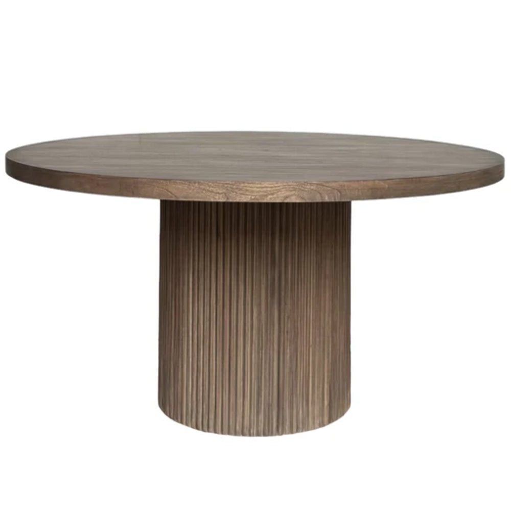 Rustic Elle Mindi Wood Round Dining Table