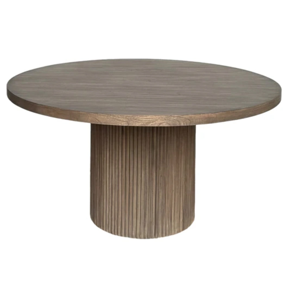 Rustic Elle Mindi Wood Round Dining Table