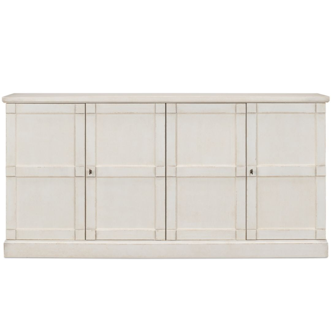 Stucco White Rhapsody Paneled Sideboard