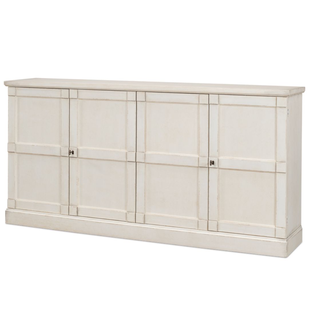 Stucco White Rhapsody Paneled Sideboard