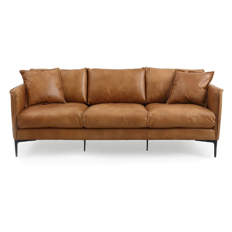 Manor Leather Brown Sofa