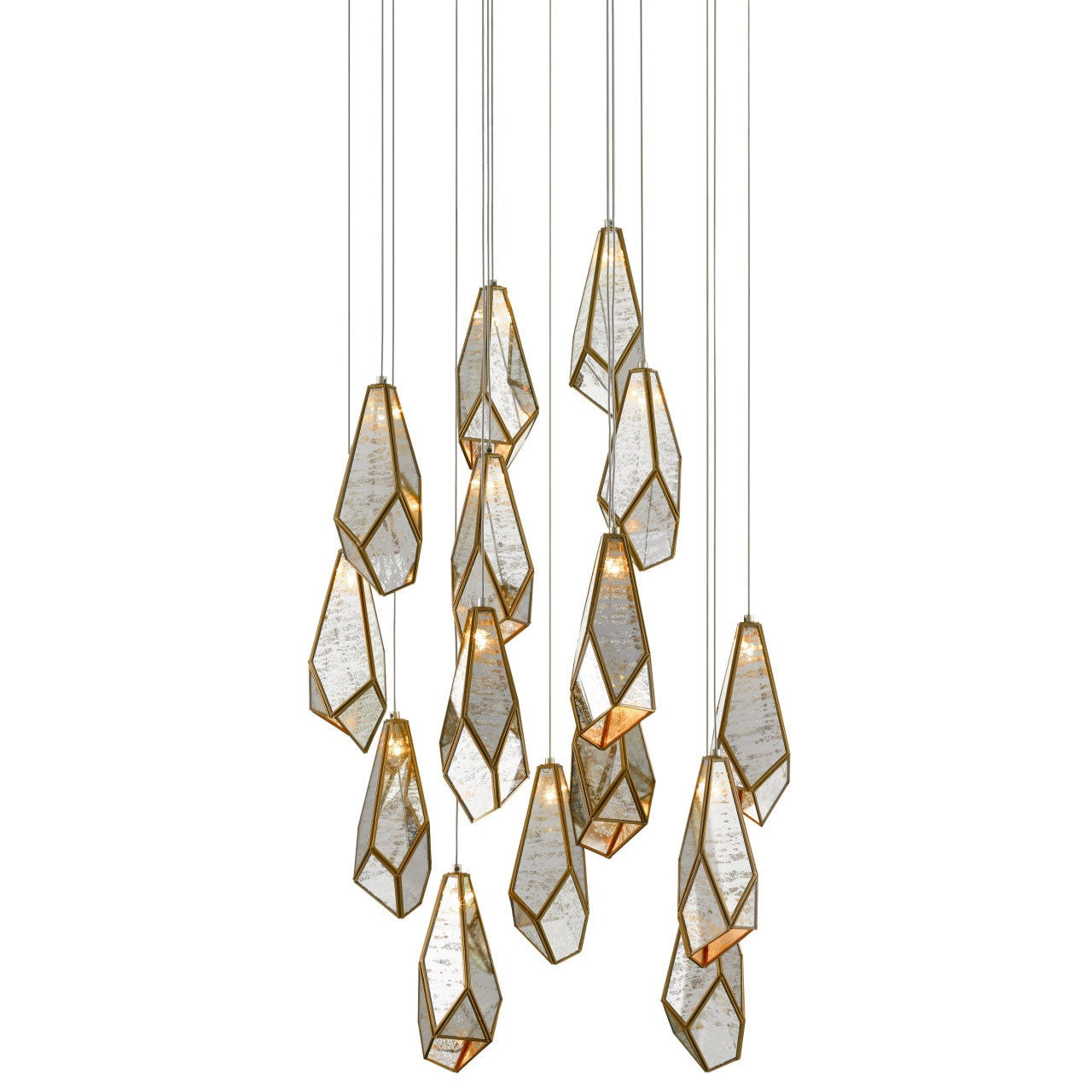 Raj Mirror Multi Drop Pendant