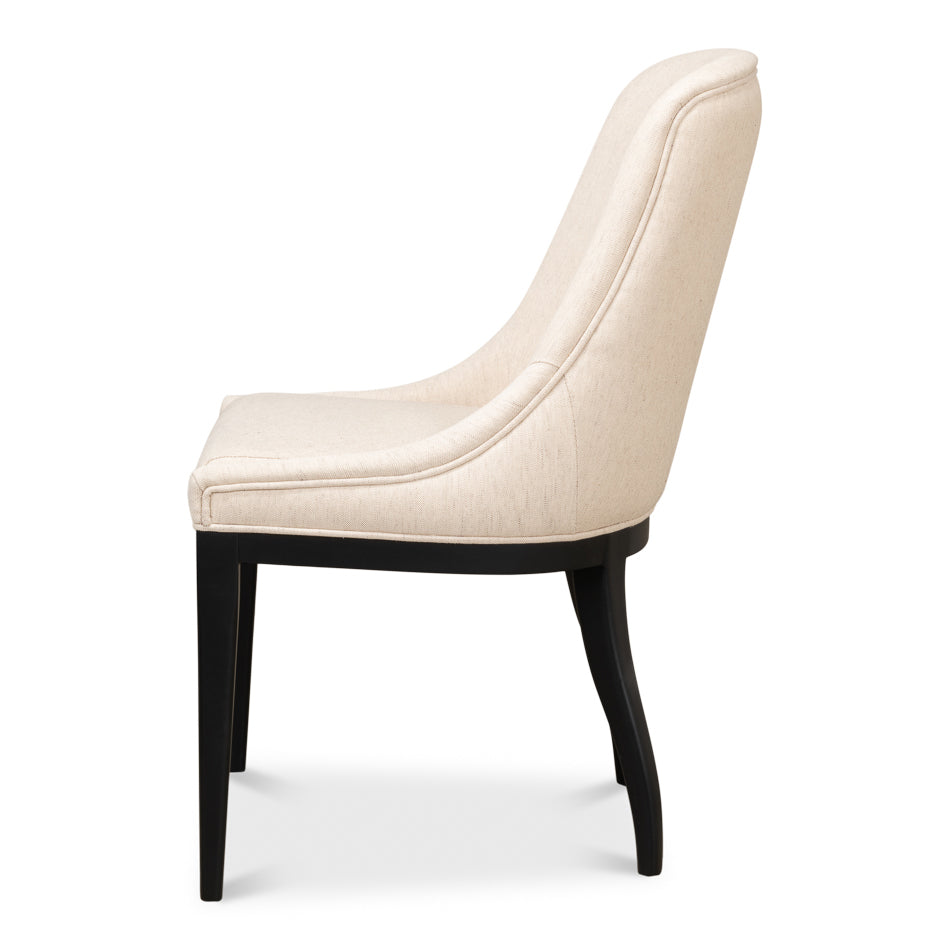 Transitional Swoop Back Dining Chair