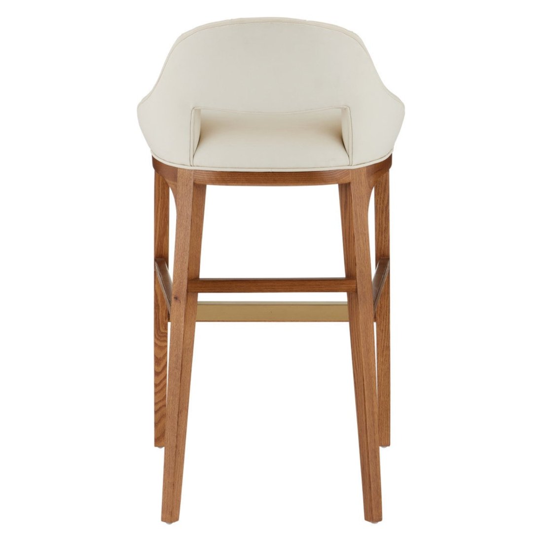 Upholstered White Oak Nimble Bar Stool