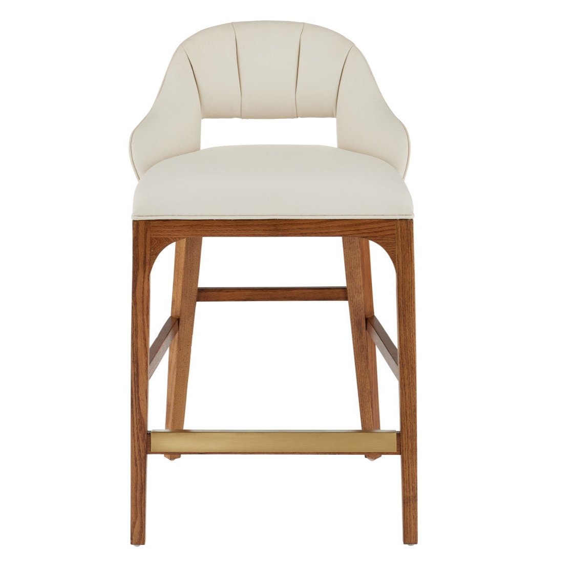 Upholstered White Oak Nimble Counter Stool