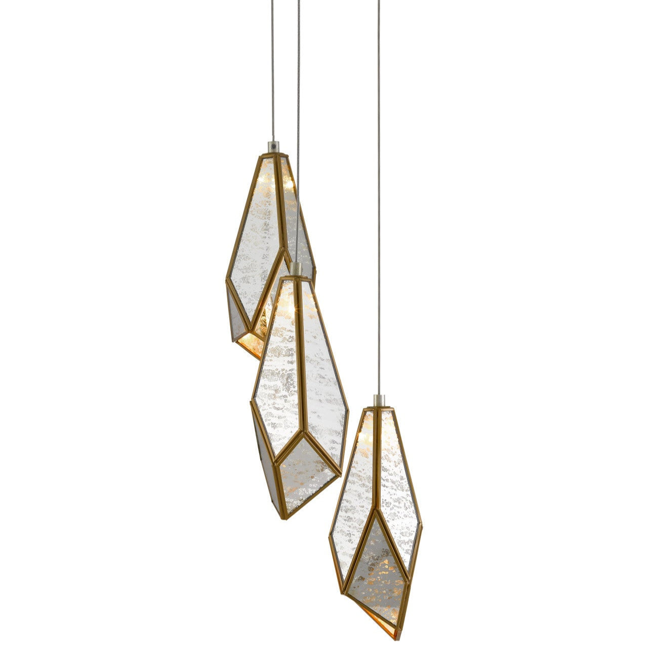 Raj Mirror Multi Drop Pendant