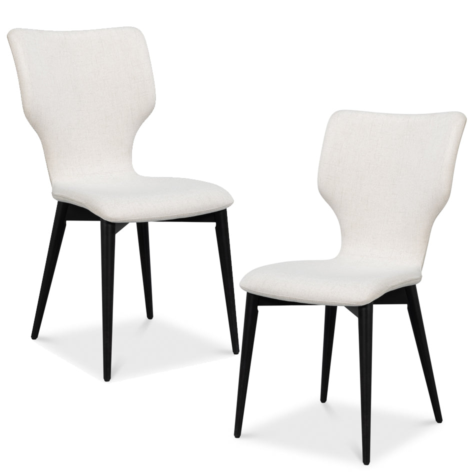 Modern Contour White and Black Chair