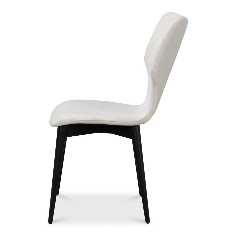 Modern Contour White and Black Chair