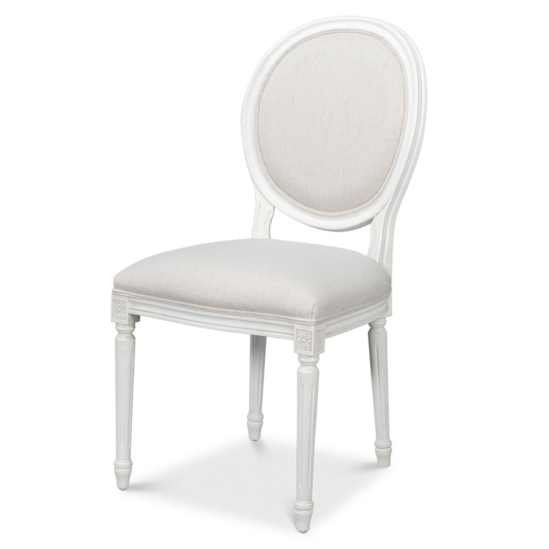 White French Medallion Dining Chair - Pair