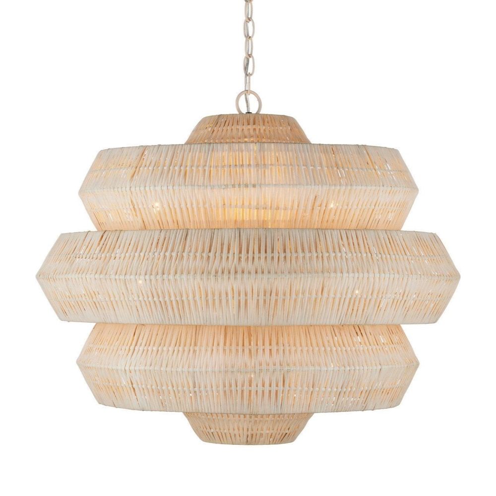 Whitewash Antibes Rattan Chandelier