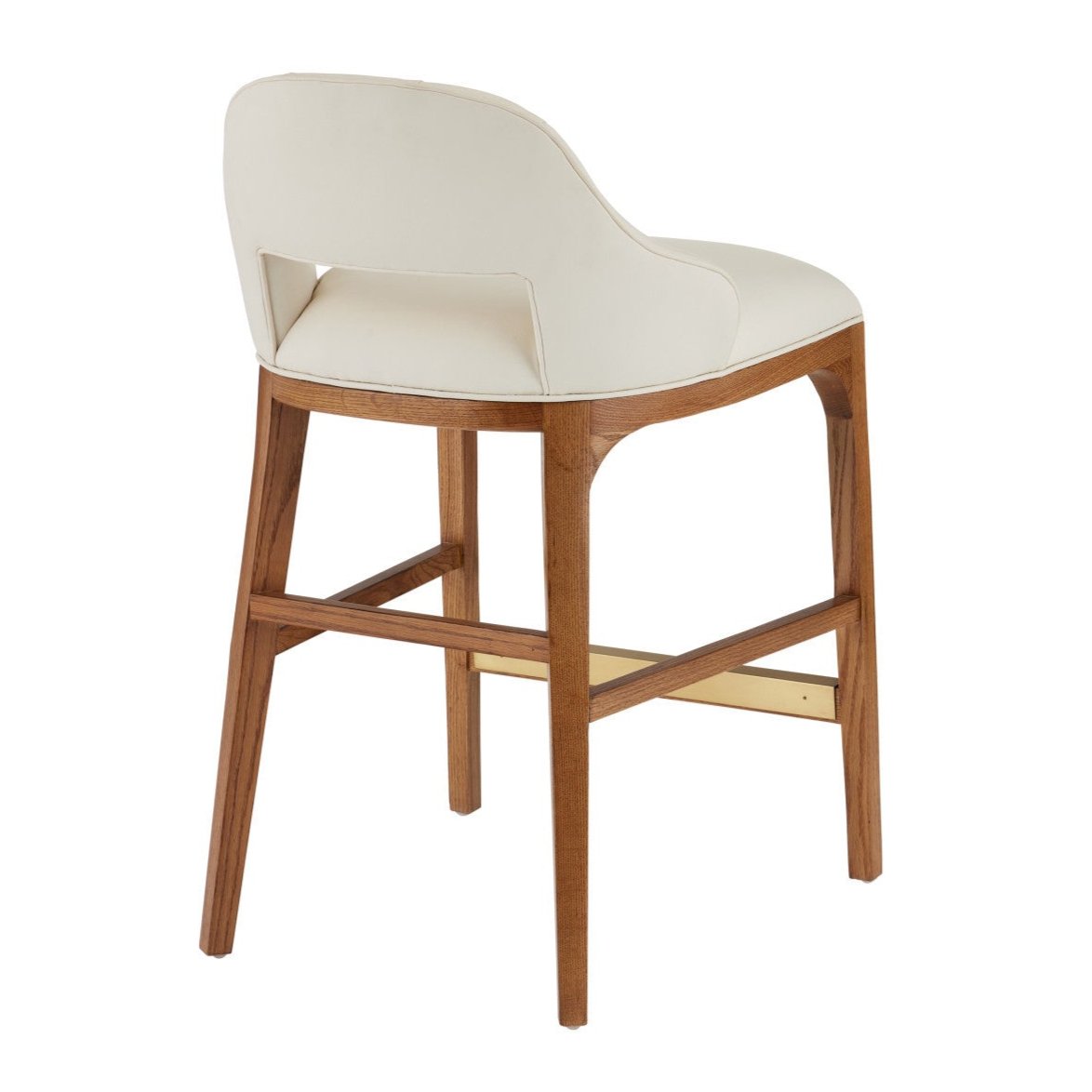 Upholstered White Oak Nimble Counter Stool