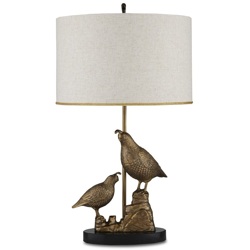 Brass Quail Table Lamp