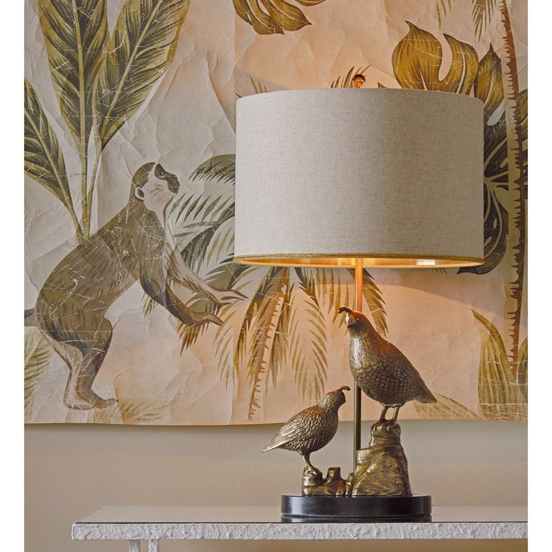 Brass Quail Table Lamp