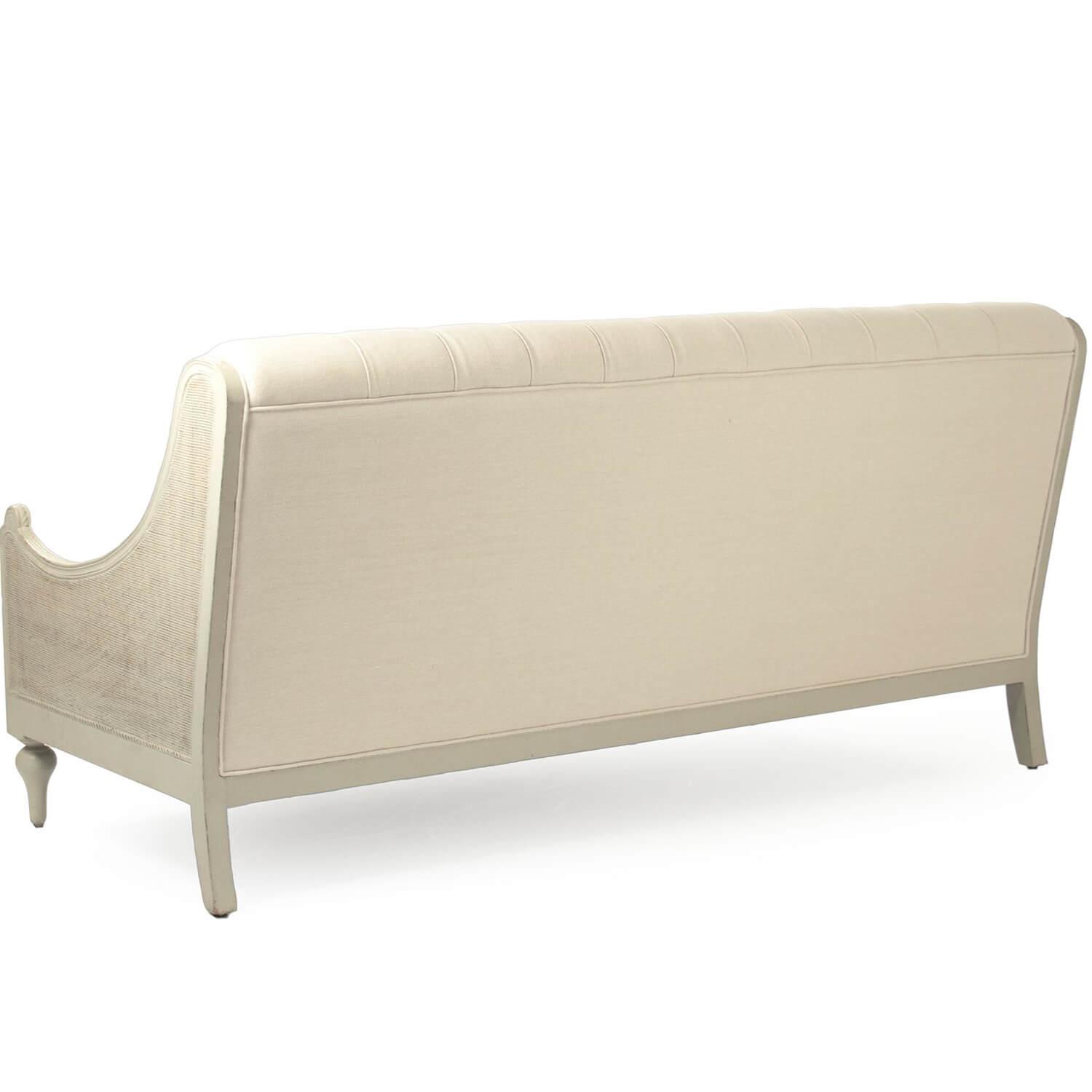 La Creme Tufted French Salon Sofa - Belle Escape